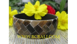 Bangles Golden Shell Resin