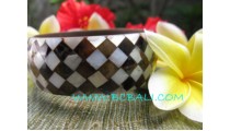 Bangles Resin Shells Black White