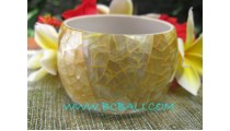 Large Yellow Shell Bangles