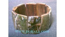 Natural Shell With Woods Bracelets