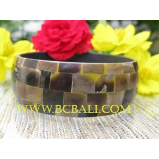 Resin Bangles Shells Pearls