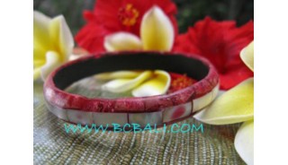 Shells Coral Red Bangles