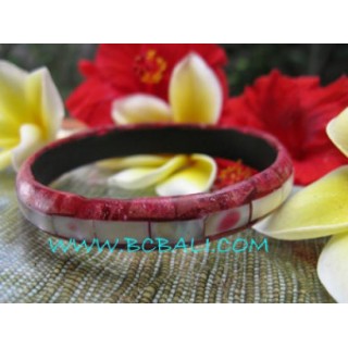 Shells Coral Red Bangles