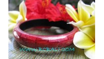 Shells Red Coral Bangles