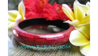 Shells Red Coral Bangles