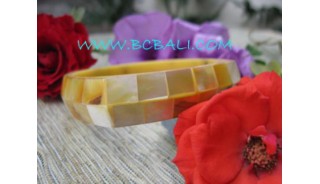 Square Seashells Resin Bangles