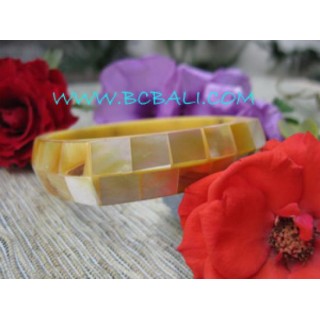 Square Seashells Resin Bangles