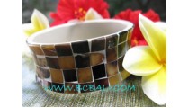 Yellow Black Shells Resin Bangles