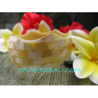 Yellow Shells Bangle Resin