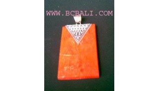 Gemstone Red Coral Silver