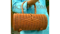 Handbags Rattan Drum