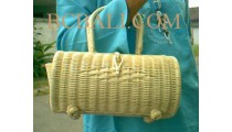 Handbags Rattan Drum