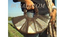 Leather Rattan Handbags