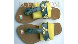 Sandals With Beads Shell