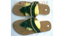 Sandals With Beads Shell