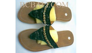 Sandals With Beads Shell