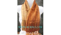 bali scarf handmade design dark orange