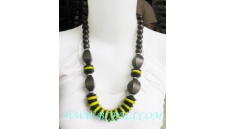 Seeds Wood Bead Necklace Color