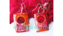 Painted Coco Woods Earring