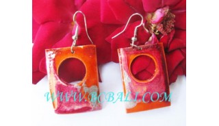 Painted Coco Woods Earring