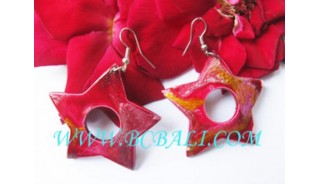 Coco Palm Star Woods Earring