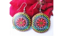 African Woods Earring Painted