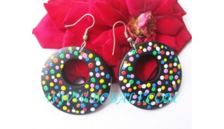 Ethnic Painted Woods Earring