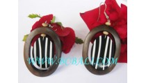 Fashion Classic Woods Earring Shell Zebra