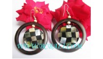 Indonesia Wooden Earrings Design