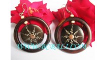 New Wooden Earring Hand Painting