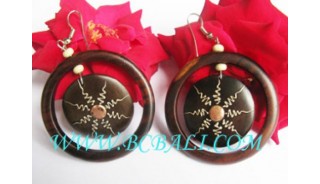 New Wooden Earring Hand Painting