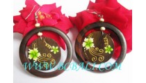 Floral Woods Earring Painted