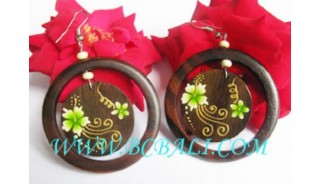Floral Woods Earring Painted