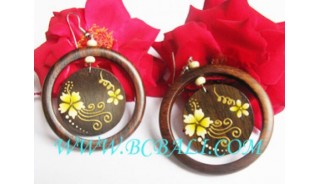 Woods Earrings Painting 