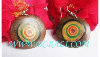 Sono Wooden Earrings Painting