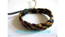 Black Combination White Leather Bracelets