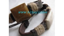 Craft Stone Leather Bracelets
