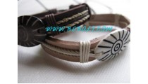 Leather Bone Carving Bracelets