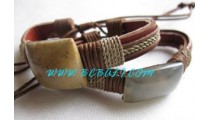 Leather Coral Bracelets