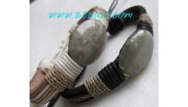 Original Stone Leather Bracelets