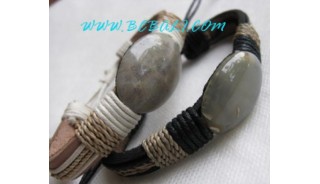 Original Stone Leather Bracelets