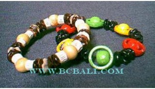 Bali Wood Beads Bracelets