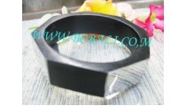 Black Plain Wood Bracelet
