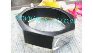 Black Plain Wood Bracelet