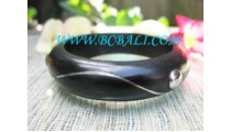 Black Wooden Bangle