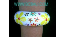 Jewelry Wooden Bracelets Hand Painting