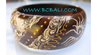 Ladies Bangles Wooden Painted