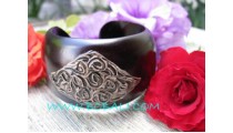 Large Black Wooden Bangles