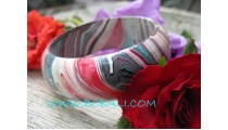 Mix Color Wooden Painting Bangle