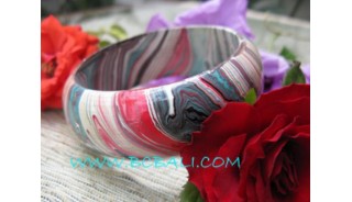 Mix Color Wooden Painting Bangle